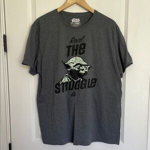 Star Wars Mad Engine Yoda Graphic T-Shirt Grey XL